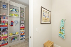 Pool Bathroom With Storage Maineville Custom Home