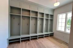 Mudroom with Cubbies and Window at The Arden
