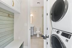 Pool Bath With Laundry with Exterior Entrance Custom Home Liberty Twp