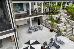 Hardscape around Custom Home Pool and Patio