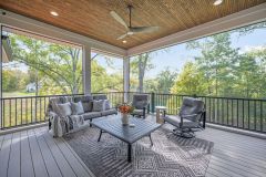 Covered Screen-in Porch view of pond