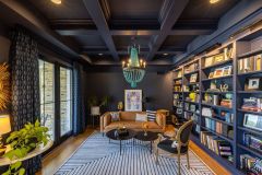 Mulberry Ridge Library with Painted Coffered Ceiling