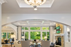 Foyer With Detailed Coffered Ceiling