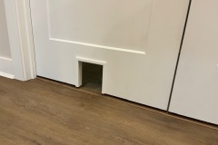 Custom Cat Cut Out Door to Unfinished Area