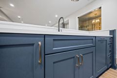 Lower Level Bar Custom Cabinetry Navy