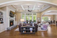 917Great Room arch and coffered ceiling