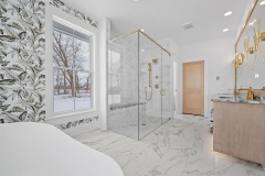 Oxford Farmhouse Zero-Entry Shower and Floating Vanity