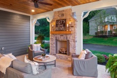 Ashby Manor Front Porch With Fireplace