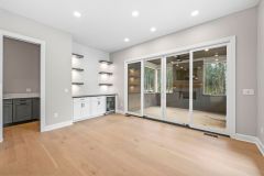 sliding door access to covered porch from dining area