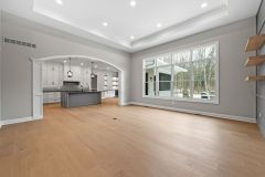 Arched doorways in great room and kitchen