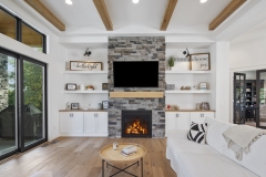 Custom Built-ins in the great room at Onyx Lane