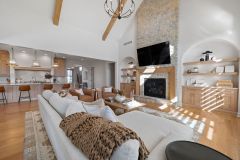 Heartland Haven Great Room With Arched Built-ins