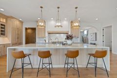 Large Island With Accent Pendant Lighting