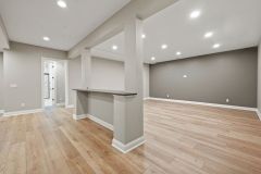 Lower Level Media Room with viewing ledge