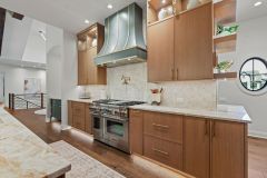 Custom Kitchen hood SW Homburg Gray and Metal Stripping
