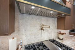 Porcelain Tile Kintsugi Backsplash with Pot Filler