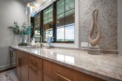 Back Kitchen With Sink, Dishwasher and Black Framed Windows