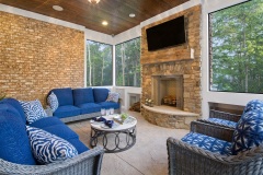 Screened-In Porch with Fireplace at Chatham