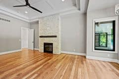 Primary Bedroom with Floor To Ceiling Stone Fireplace  and Reading Nook- The Vandoren