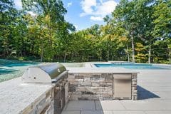 Custom Outdoor Kitchen with Grill - The Vandoren
