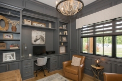 home office with custom built-ins