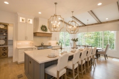 Cincincinnati Custom home kitchen with ceiling beams