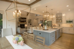 Cincincinnati Custom home kitchen open to great room