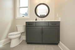 custom home second floor bedroom and bathroom
