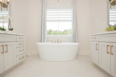free standing tub in custom home primary bathroom cincinnati