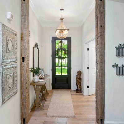 hallway with antique door