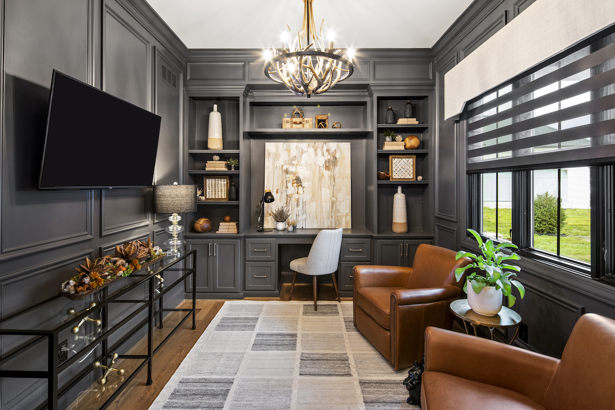 home office built-ins mouldings