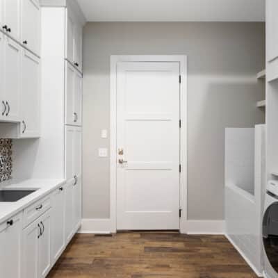 Two Story traditional custom home Dayton Ohio laundry mudroom and dog shower