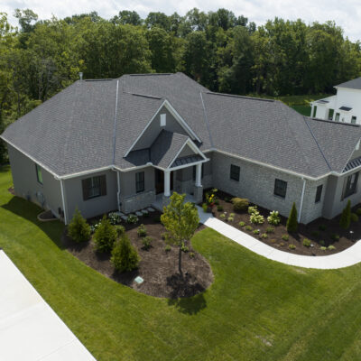 Mason Custom Home Front Drone View