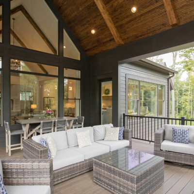 Woodford Custom Home Covered Porch Outdoor Living