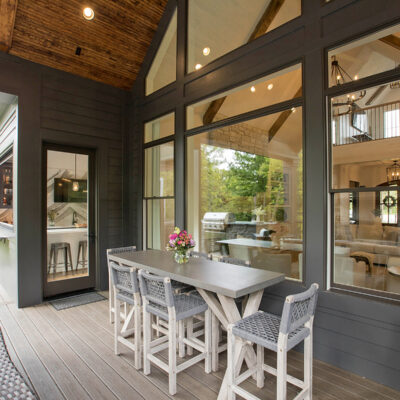 Woodford Custom Home Covered Porch Outdoor Living