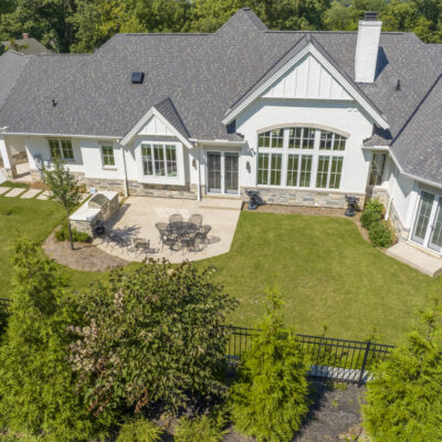 Mt Lookout Custom Home Drone View