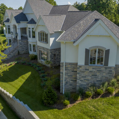 Mt Lookout Custom Home Drone View