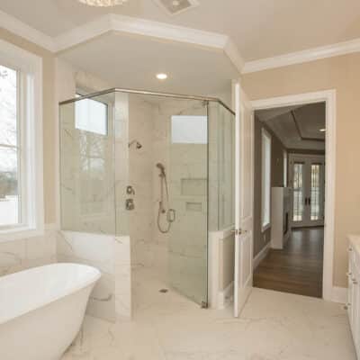 The Philadelphia Walk-In Shower and Free-Standing Tub