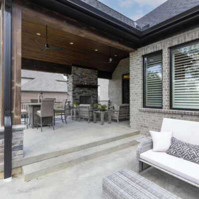 Covered Back Patio and Uncovered Patio