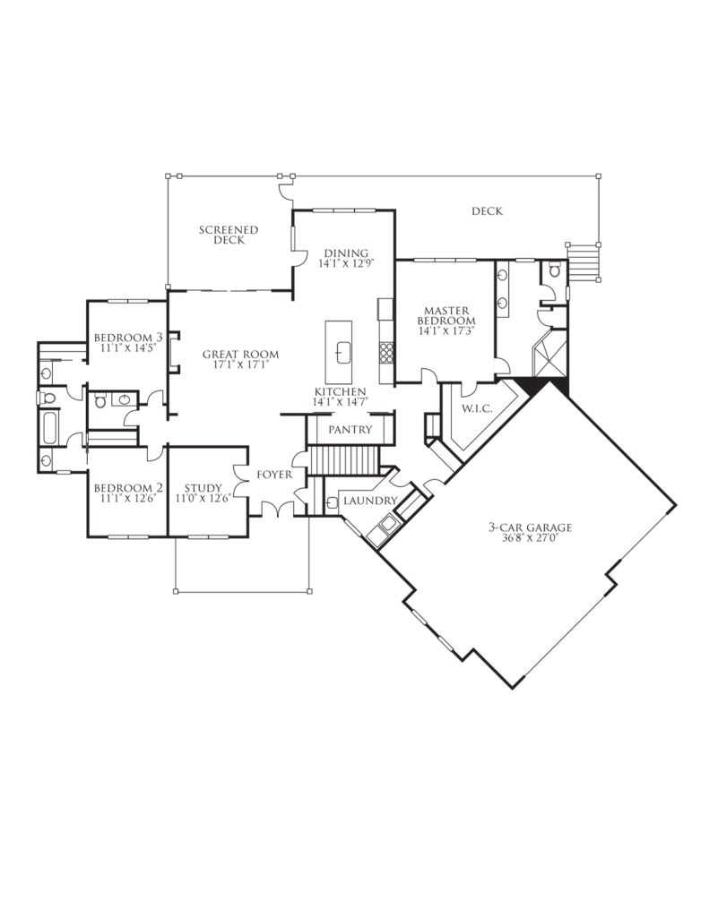 House of Tranquility First Floor Plan