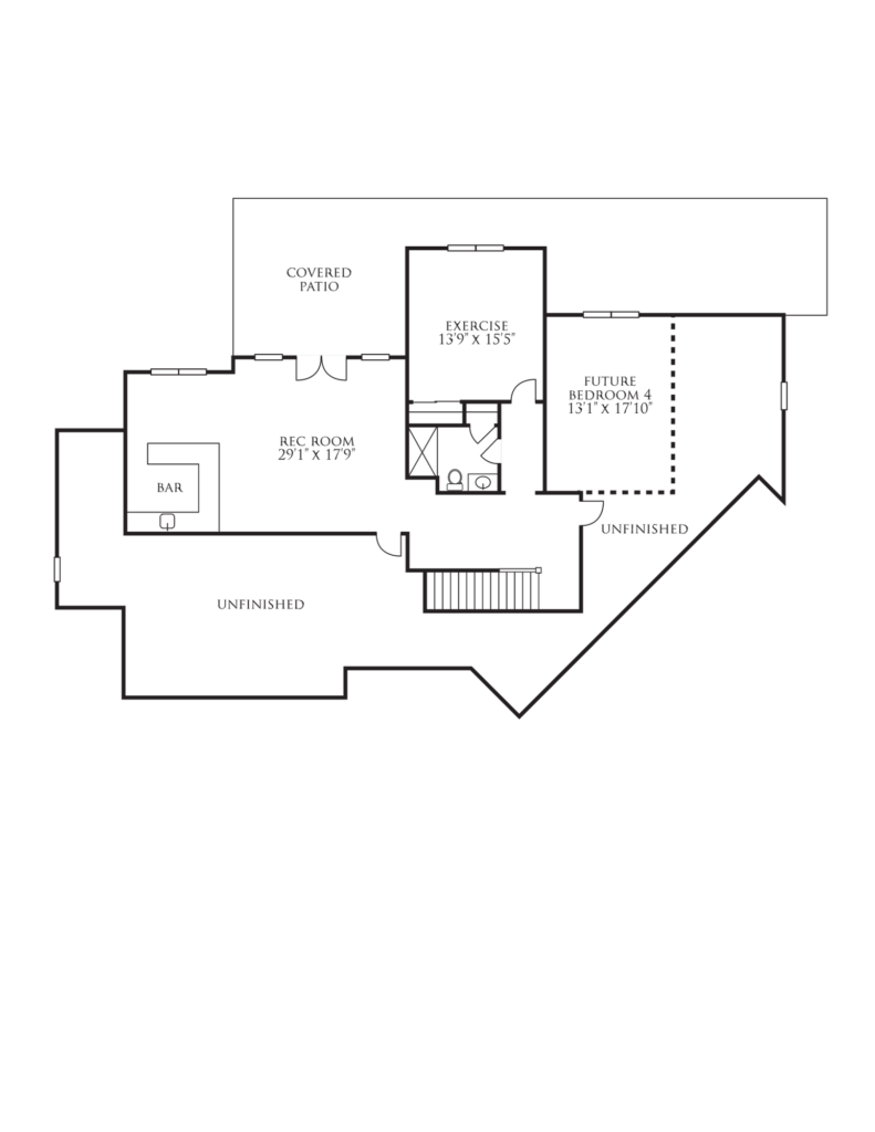 House of Tranquility Lower Level Floor Plan