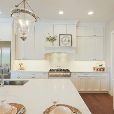 Kitchen with Custom Wood Hood