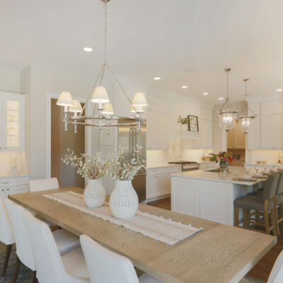 Kitchen with Custom Bar and Dining Area