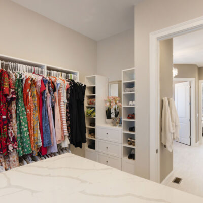 Primary Bedroom Custom Walk-in Closet with Island Storage