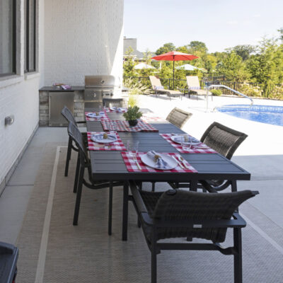 Custom Grilling Station and Dining Area