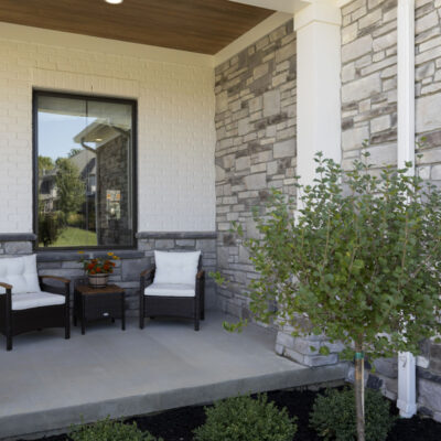 Covered Front Porch Seating Area