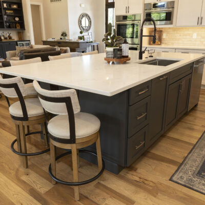 Large Kitchen Island with Seating and Working Sink