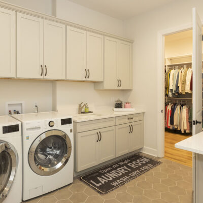 Laundry on First floor Connected to Primary Suite and Mudroom