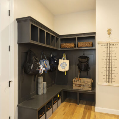 Mudroom Built-ins off Garage and Laundry
