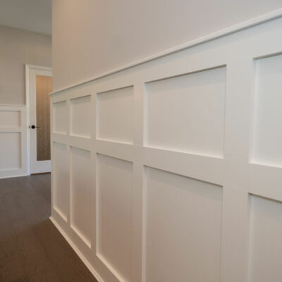 Entry and Hall with Shaker Style Wainscotting Wall Treatment